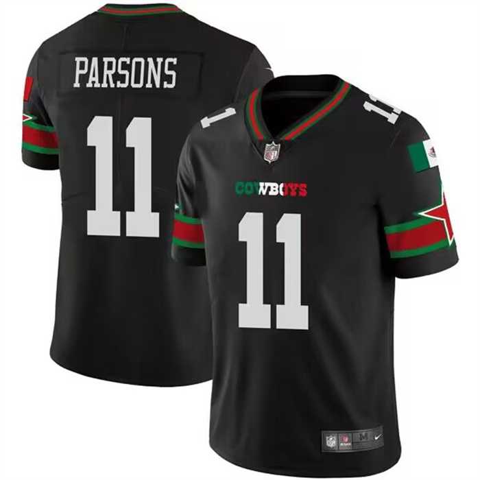 Men%27s Dallas Cowboys #11 Micah Parsons Black Mexico Vapor Limited Stitched Jersey Dzhi